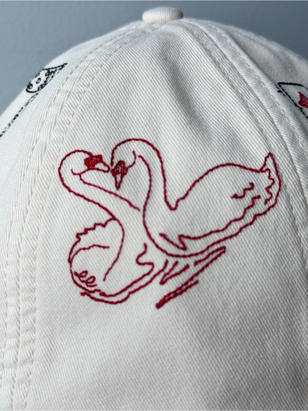 Madewell J.Crew Doodle Tattoo Embroidered Baseball Cap Hat - NWT